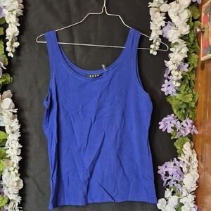 Zoe Zipperless Royal Blue Scoop Neck Tank Top